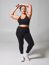 Thumbnail 3 of Candy Wrap Sports Bra - Onyx Black, 3 of 6