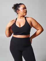 Thumbnail 1 of Candy Wrap Sports Bra - Onyx Black, 1 of 6