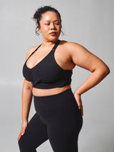 Thumbnail 4 of Candy Wrap Sports Bra - Onyx Black, 4 of 6