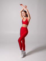 Thumbnail 4 of Girlfriend Reversible Sports Bra - Lipstick Red and Miami Vice, 4 of 12