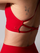 Thumbnail 7 of Girlfriend Reversible Sports Bra - Lipstick Red and Miami Vice, 7 of 12