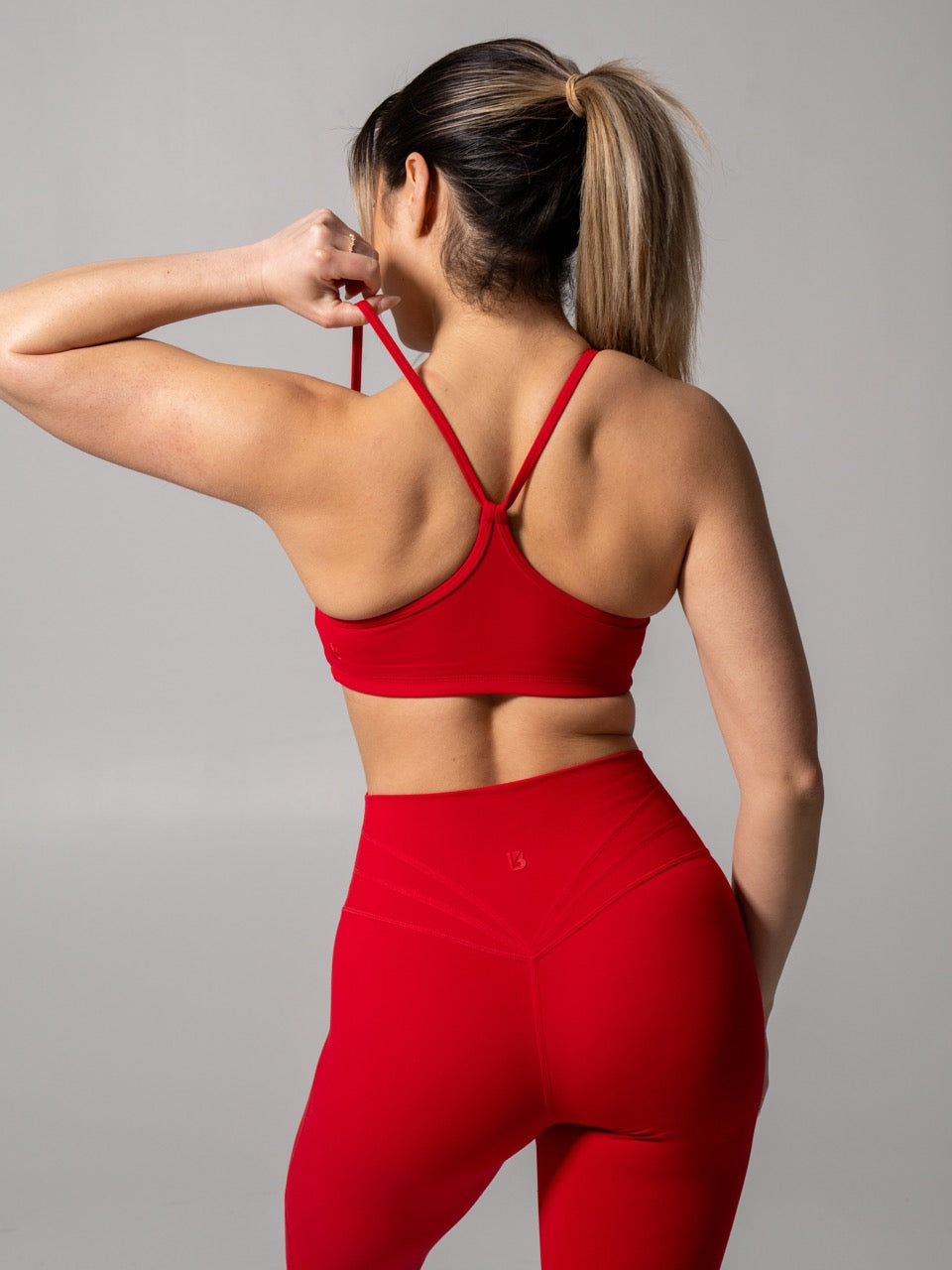 Reversible Sports Bra - Lipstick Red and Miami Vice