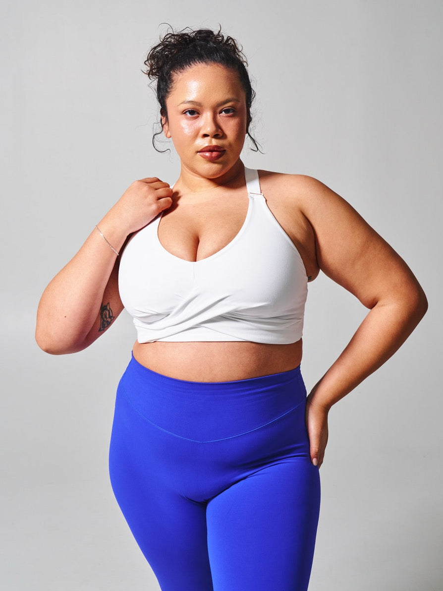 Candy Wrap Sports Bra - White