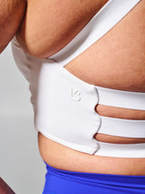 Thumbnail 5 of Candy Wrap Sports Bra - White, 5 of 7