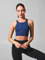 Thumbnail 4 of Wicked Zip Sports Bra - Baked Blue, 4 of 11