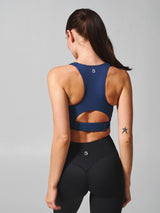 Thumbnail 7 of Wicked Zip Sports Bra - Baked Blue, 7 of 11