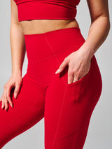 Thumbnail 5 of Contour Pocket Legging - Lipstick Red, 5 of 5