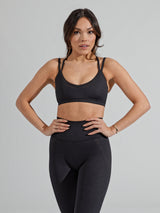 Thumbnail 3 of Limitless Laser Cut Sports Bra - Onyx Black, 3 of 12