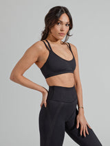 Thumbnail 6 of Limitless Laser Cut Sports Bra - Onyx Black, 6 of 12