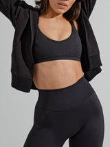 Thumbnail 1 of Limitless Laser Cut Sports Bra - Onyx Black, 1 of 12