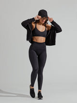 Thumbnail 2 of Limitless Laser Cut Sports Bra - Onyx Black, 2 of 12