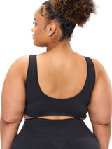 Thumbnail 5 of Scoop Seamless Sports Bra - Charcoal, 5 of 5