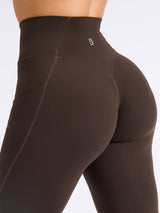 Thumbnail 6 of Contour Pocket Flare Legging - Cold Brew, 6 of 7