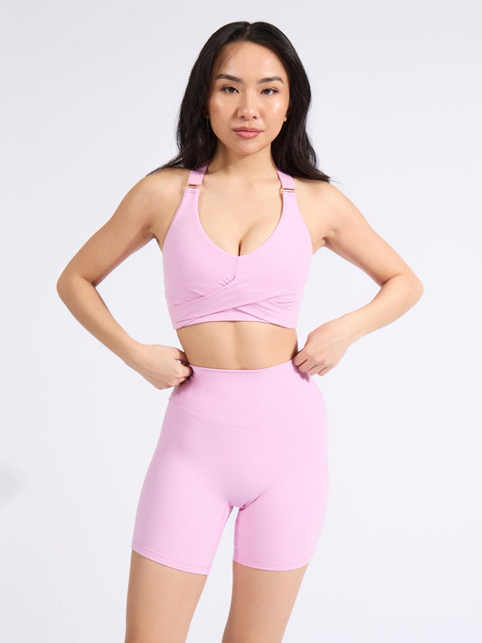Candy Wrap Sports Bra - Lover Pink