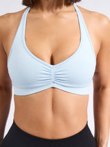 Thumbnail 4 of Halter Seamless Sports Bra - Bubbles Blue, 4 of 7