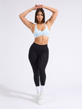 Thumbnail 5 of Halter Seamless Sports Bra - Bubbles Blue, 5 of 7