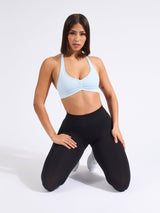 Thumbnail 6 of Halter Seamless Sports Bra - Bubbles Blue, 6 of 7