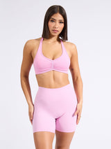 Thumbnail 1 of Halter Seamless Sports Bra - Lover Pink, 1 of 5