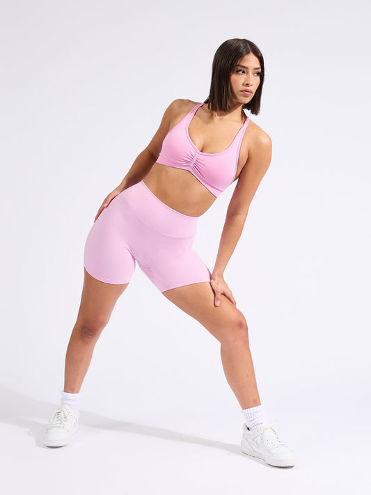 Halter Seamless Sports Bra - Lover Pink