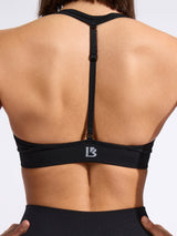 Thumbnail 2 of Halter Seamless Sports Bra - Black, 2 of 6