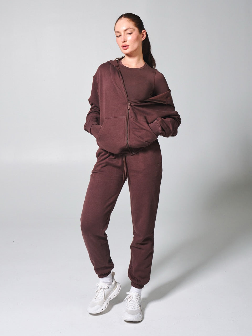 Threads Zip Hoodie - Espresso