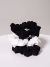3 Pack Micro Nubre Scrunchie - Black and White