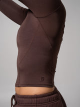 Thumbnail 6 of Halo Long Sleeve Baby Tee - Espresso, 6 of 7