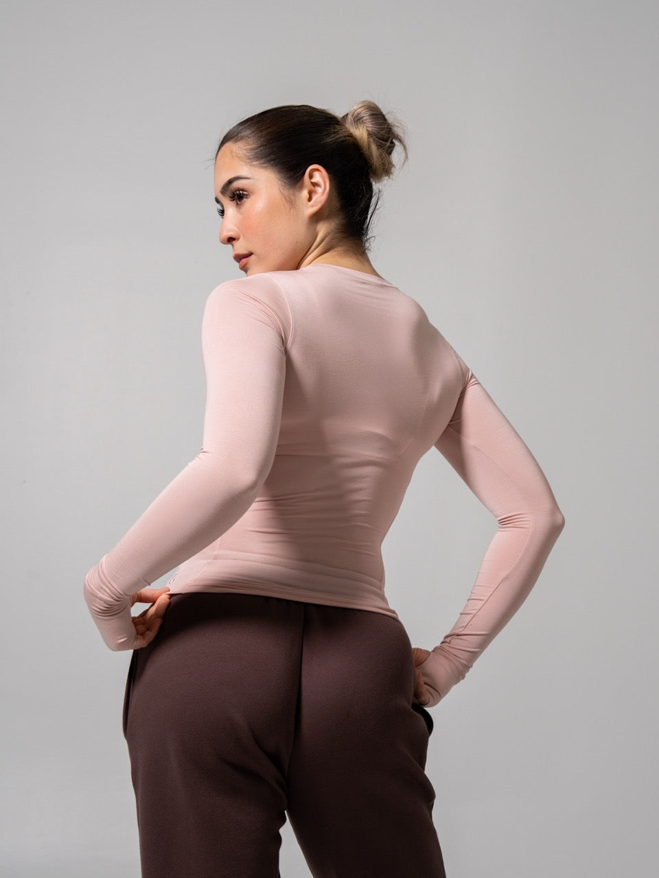 Halo Long Sleeve Hip Tee - Strawberry Milk