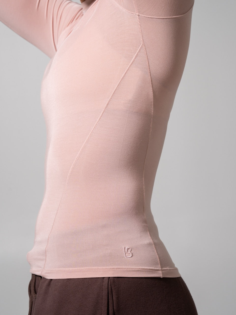 Halo Long Sleeve Hip Tee - Strawberry Milk