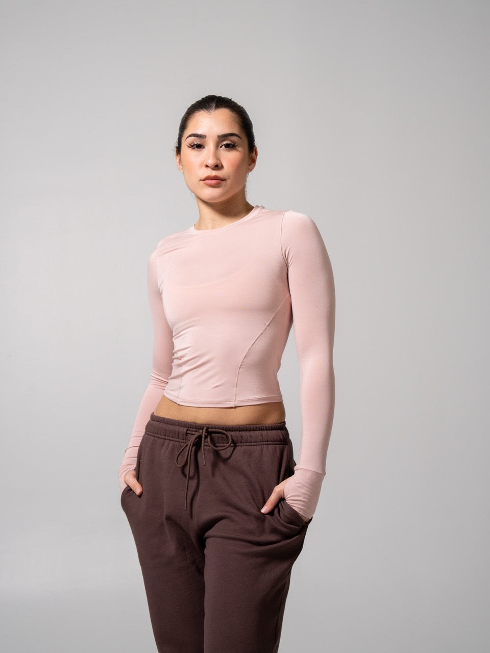 Halo Long Sleeve Baby Tee - Strawberry Milk