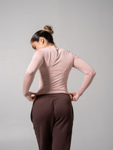 Thumbnail 4 of Halo Long Sleeve Baby Tee - Strawberry Milk, 4 of 7