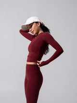 Thumbnail 5 of Halo Long Sleeve Baby Tee - Vineyard, 5 of 11