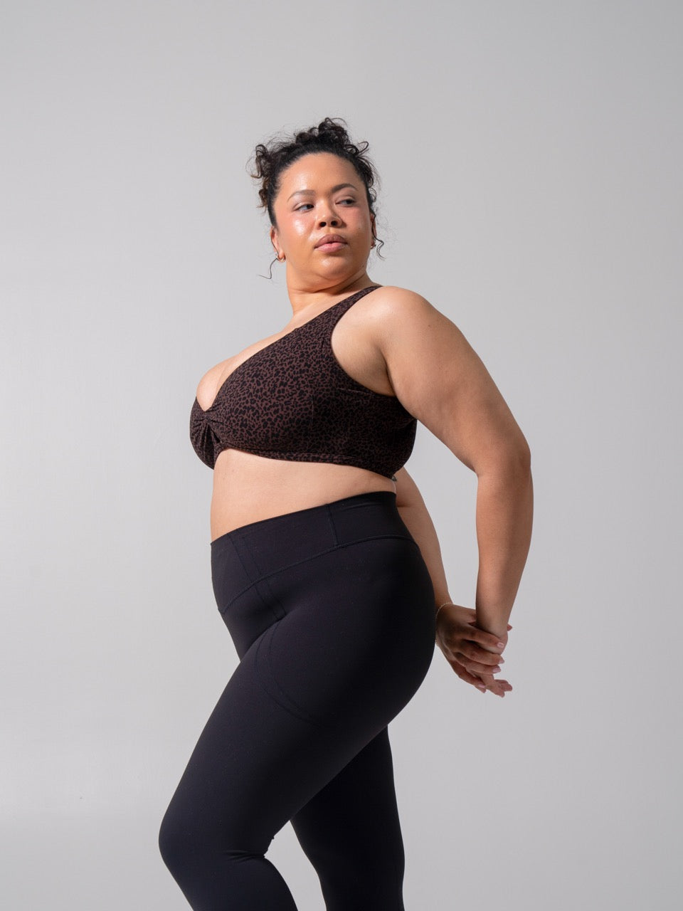 Twist Fit Sports Bra - Leopard Print