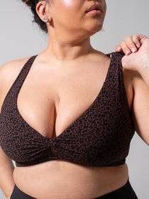 Twist Fit Sports Bra - Leopard Print