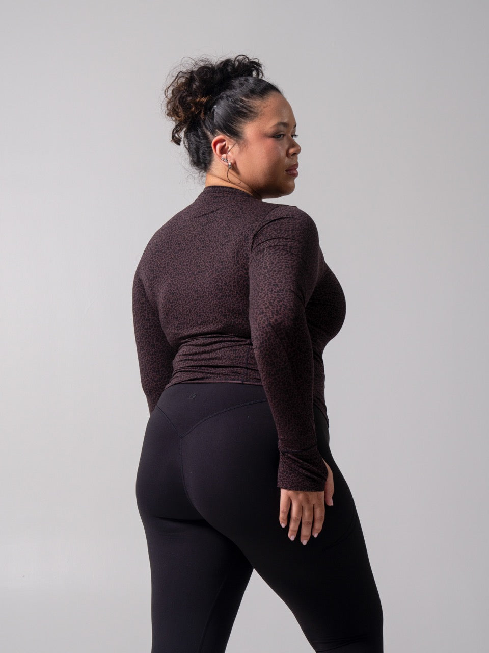 Halo Long Sleeve Baby Tee - Leopard Print