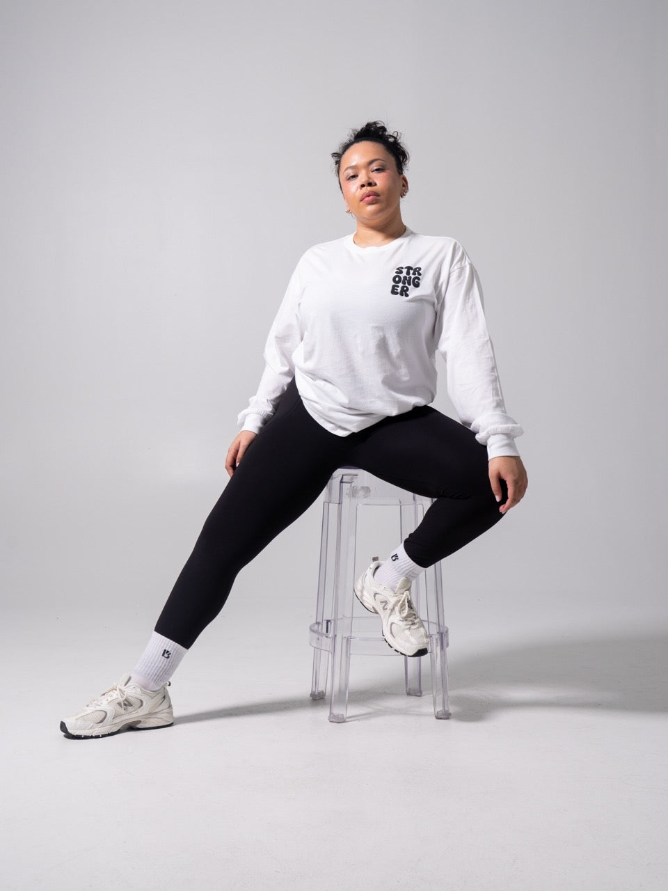 Stronger Long Sleeve Tee - White