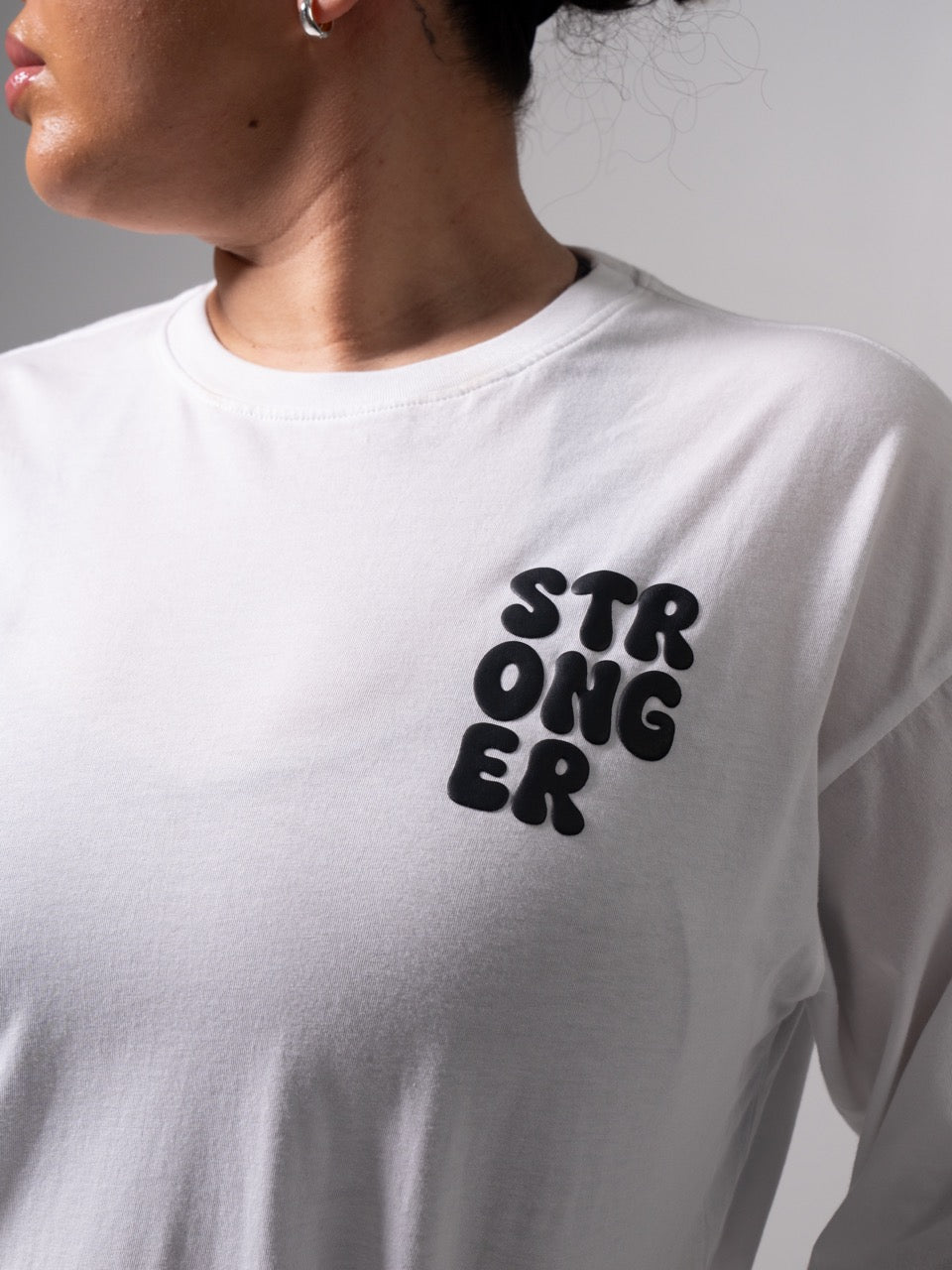 Stronger Long Sleeve Tee - White