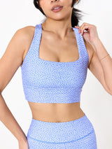 Thumbnail 1 of Revolution Sports Bra - Azul Bossy Print, 1 of 6
