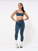 Thumbnail 2 of Candid Cross Waist Legging - Enchanted Teal, 2 of 6