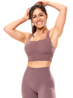 Bloom Sports Bra - Mocha Berry