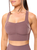 Thumbnail 2 of Bloom Sports Bra - Mocha Berry, 2 of 6