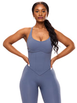 Thumbnail 2 of Corset Bodysuit - Barista Blue, 2 of 5