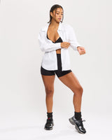 Thumbnail 3 of Boyfriend Button Up Shirt - White, 3 of 9