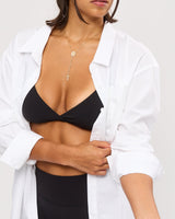 Thumbnail 8 of Boyfriend Button Up Shirt - White, 8 of 9