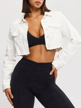 Thumbnail 1 of Desire Denim Jacket - White, 1 of 6