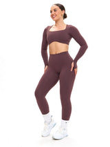 Thumbnail 5 of Aggressive Scrunch Legging - Smoked Cherry, 5 of 7