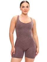 Dream Heathered Bodysuit - Mocha Berry