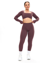 Thumbnail 2 of Aggressive Scrunch Legging - Smoked Cherry, 2 of 7
