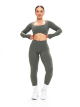 Thumbnail 2 of Aggressive Scrunch Legging - Shadow Sage, 2 of 8