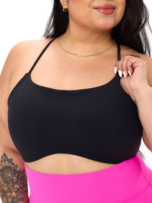 Poshknit Revolution Curve Sports Bra - Onyx Black